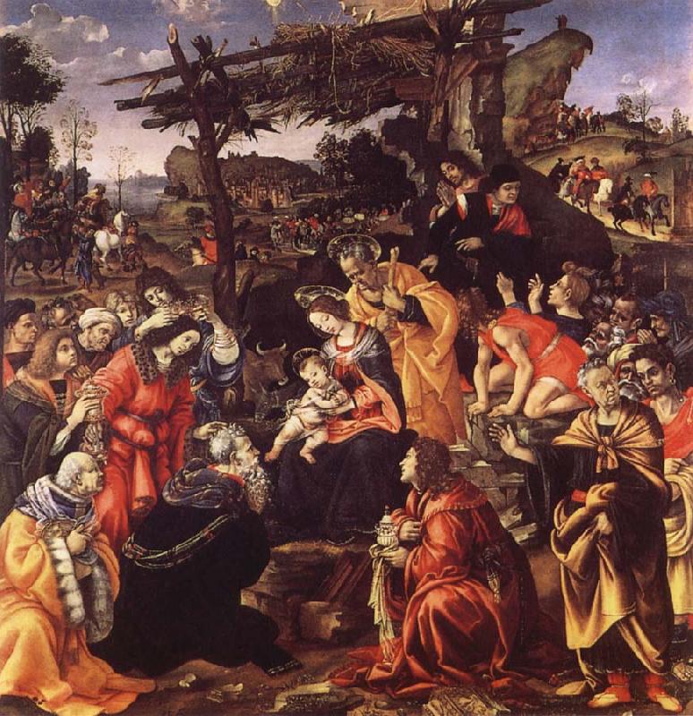 Filippino Lippi The adoration of the Konige Sweden oil painting art
